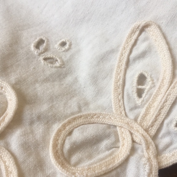 Battenberg lace NWOT square cottagecore small 33” x 33” topper tablecloth - Picture 11 of 15